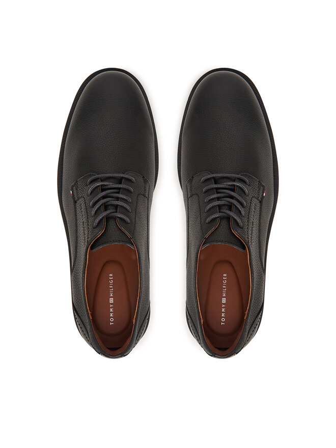 Tommy Hilfiger Halbschuhe Tommy Hilfiger Lth Mix Dress Hilfiger Shoe FM0FM06086 Schwarz