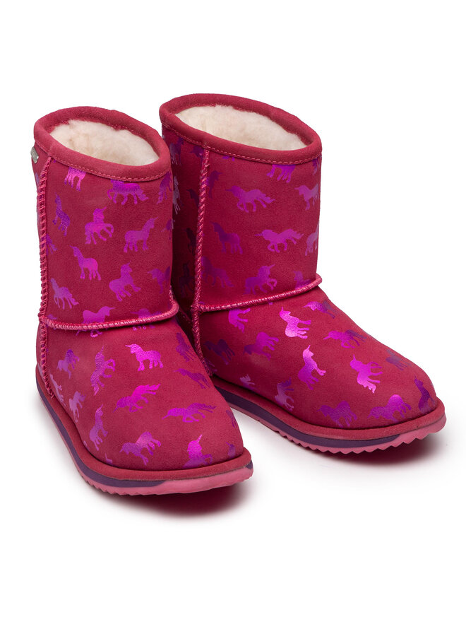 EMU Australia Μπότες Χιονιού EMU Australia Rainbow Unicorn Brumby K12373 Ροζ