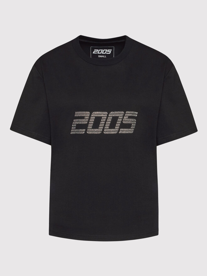 2005 2005 T-Shirt Unisex Signature Tee Μαύρο Relaxed Fit