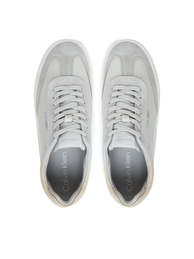 Calvin Klein Sneakersy Calvin Klein Cupsole Lace Up - Lth Sue Mix HW0HW02435 Szary