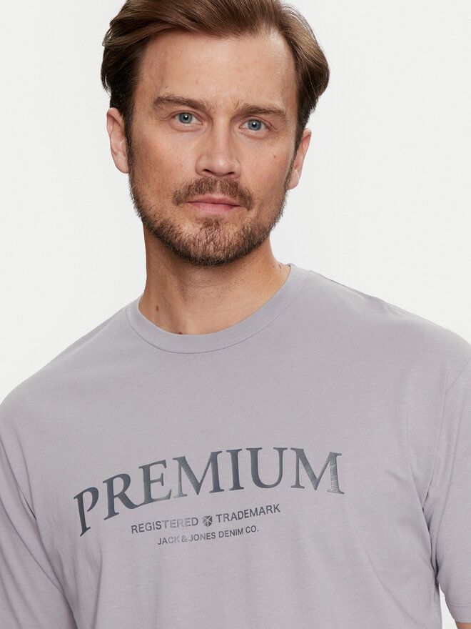 Jack&Jones Jack&Jones Marškinėliai Jprbluwinston 12255611 Pilka Regular Fit