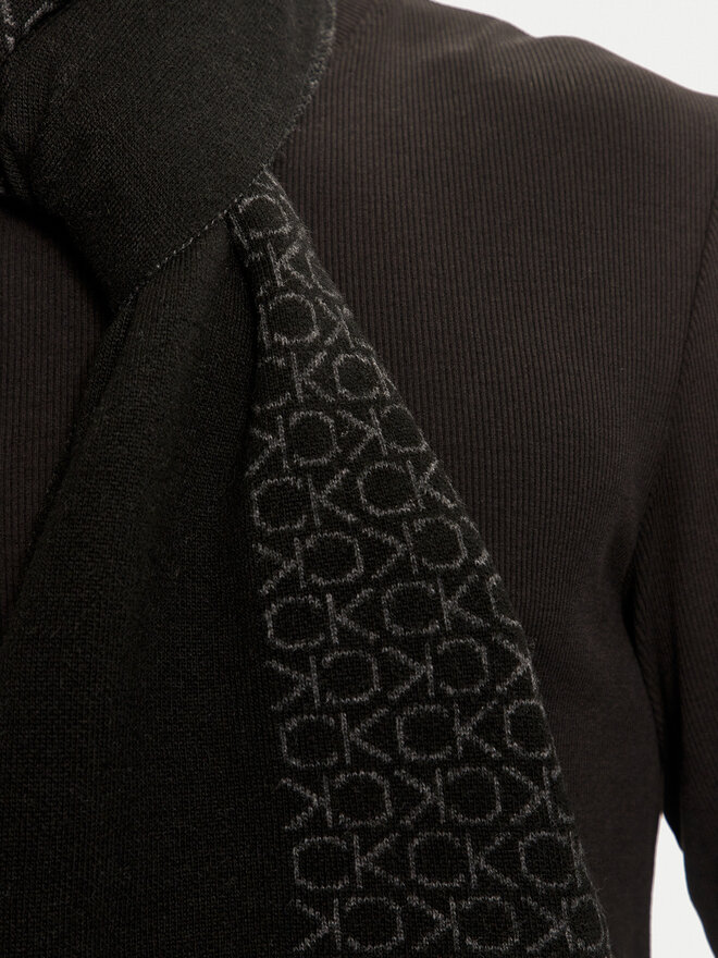 Calvin Klein Set šal i kapa Calvin Klein Gs Ck Monogram Beanie + Scarf K50K512390 Crna