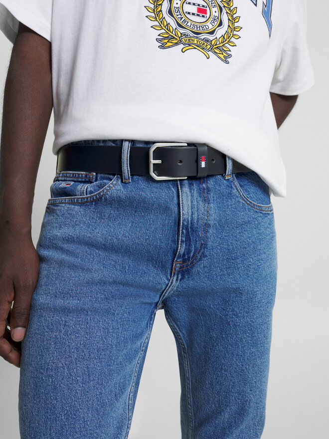 Tommy Jeans Чоловічий ремінь Tommy Jeans Tjm New Leather 4.0 AM0AM11201 Cиній