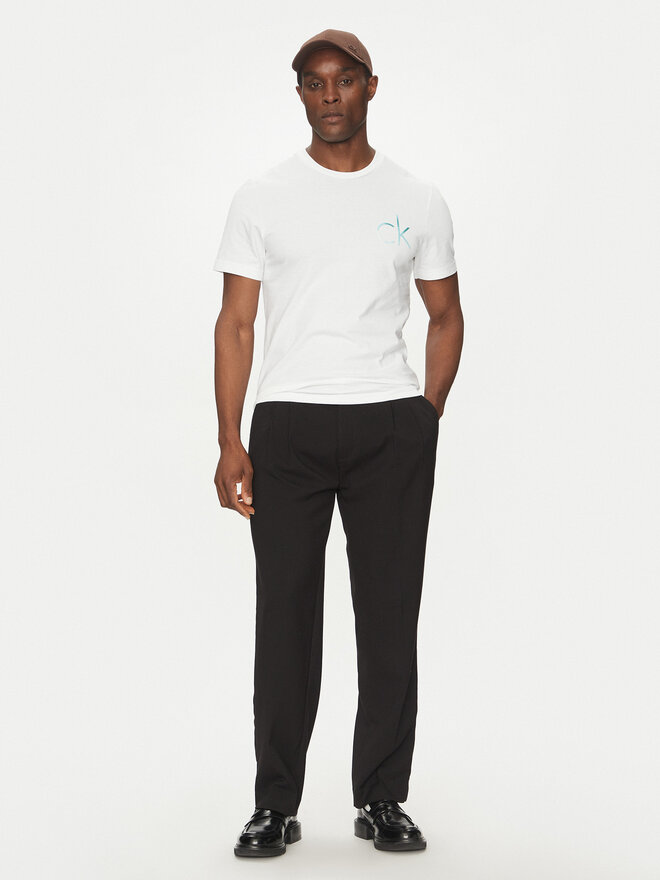 Calvin Klein Calvin Klein T-Shirt Chest Logo K10K114146 Weiß Regular Fit