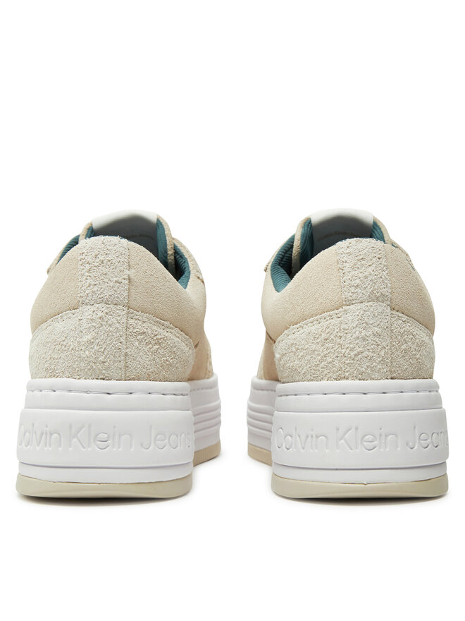 Calvin Klein Jeans Сникърси Calvin Klein Jeans Bold Platf Laceup Low Mg Suede YW0YW01575 Бежов