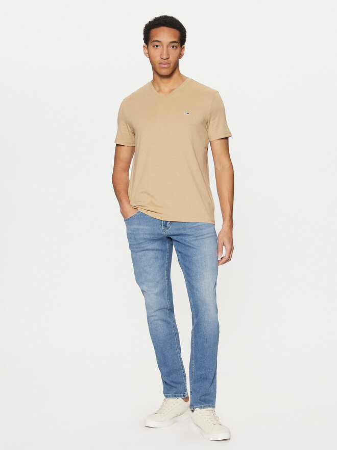 Tommy Jeans Tommy Jeans Marškinėliai Jaspe DM0DM20364 Smėlio Slim Fit