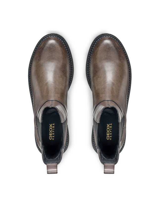 Geox Kotníková obuv s elastickým prvkem Geox D Serilda D46WYC 00043 C6029 Béžová