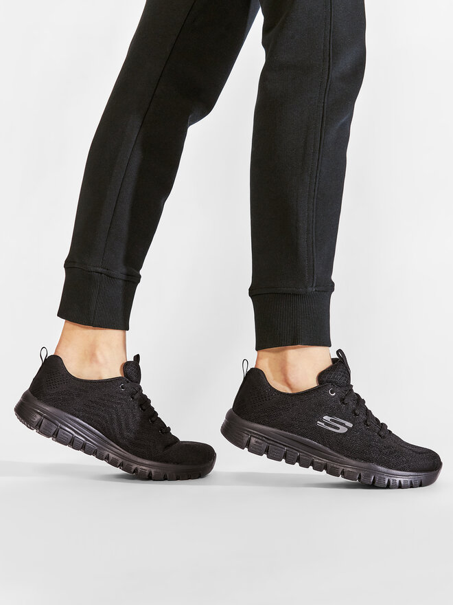 Skechers Sneakersy Skechers Get Connected 12615/BBK Černá