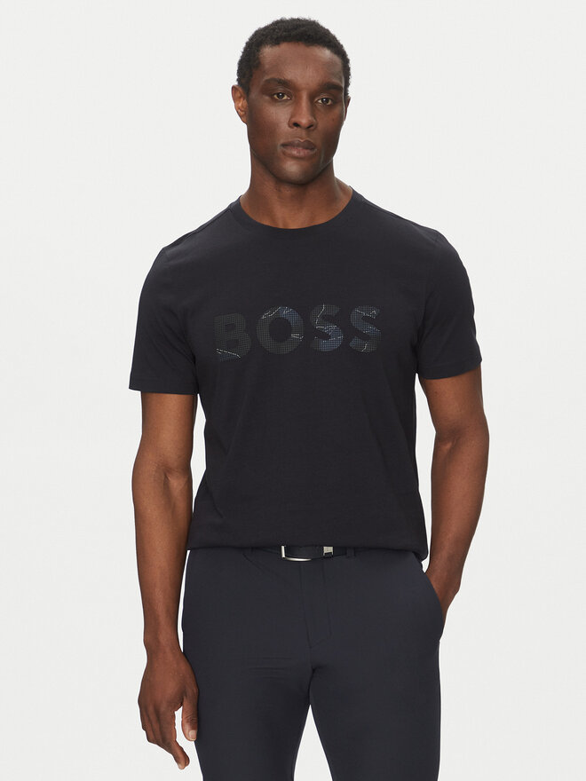BOSS BOSS Футболка Glamping 50537834 Cиній Regular Fit