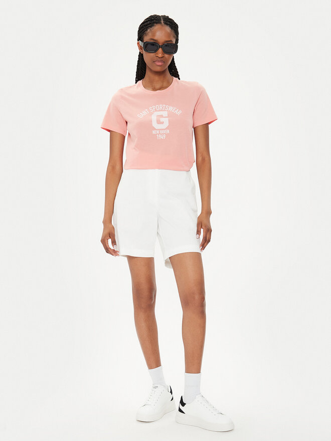 Gant Gant Camiseta Logo 4200849 Coral Regular Fit
