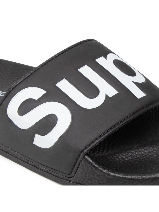 Superga slides black best sale