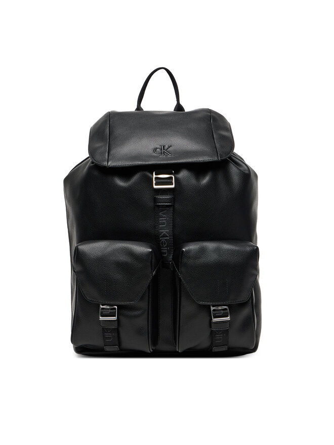 Calvin Klein Σακίδιο Calvin Klein Cargo Flap Backpack LV04D3127G Μαύρο