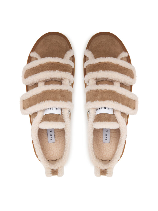 Inuikii Снікерcи Inuikii Shearling Low Velcro 1001.001.0231 Бежевий
