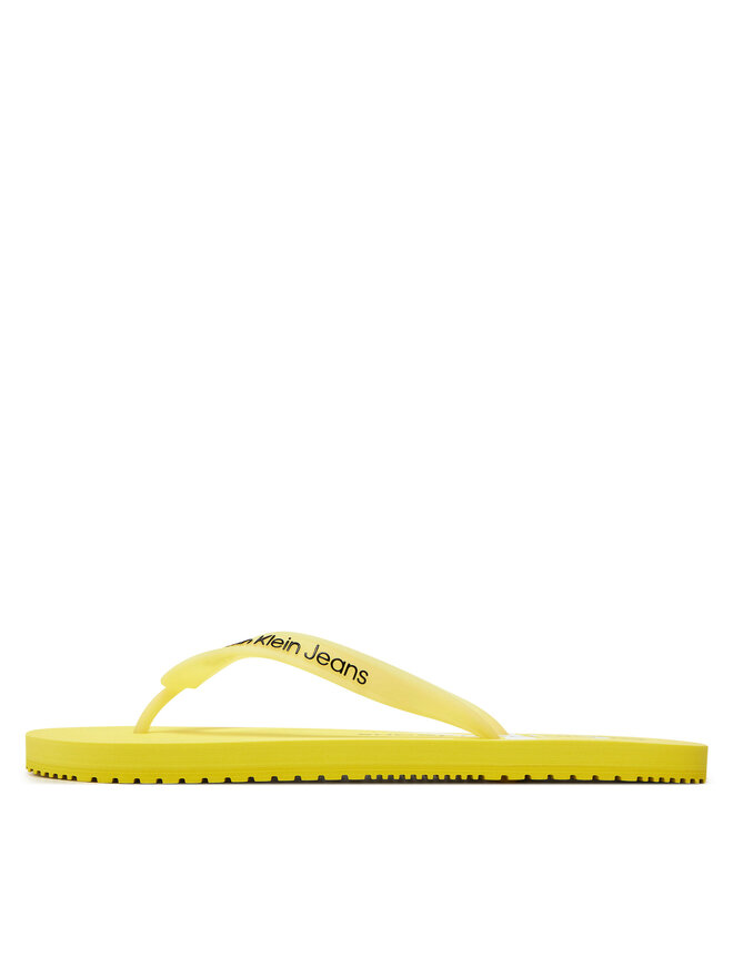 Calvin Klein Jeans Japonki Calvin Klein Jeans Beach Sandal Monogram Tpu YM0YM00838 Żółty
