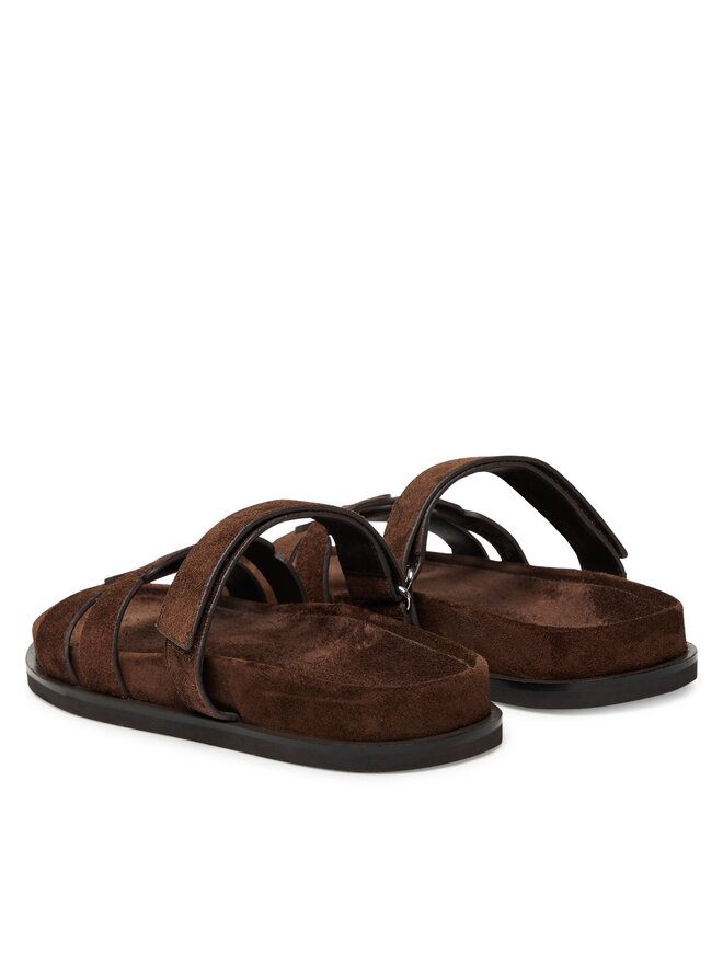 Tory Burch Iešļūcenes Tory Burch Ines Sport Slide 163481 Brūns