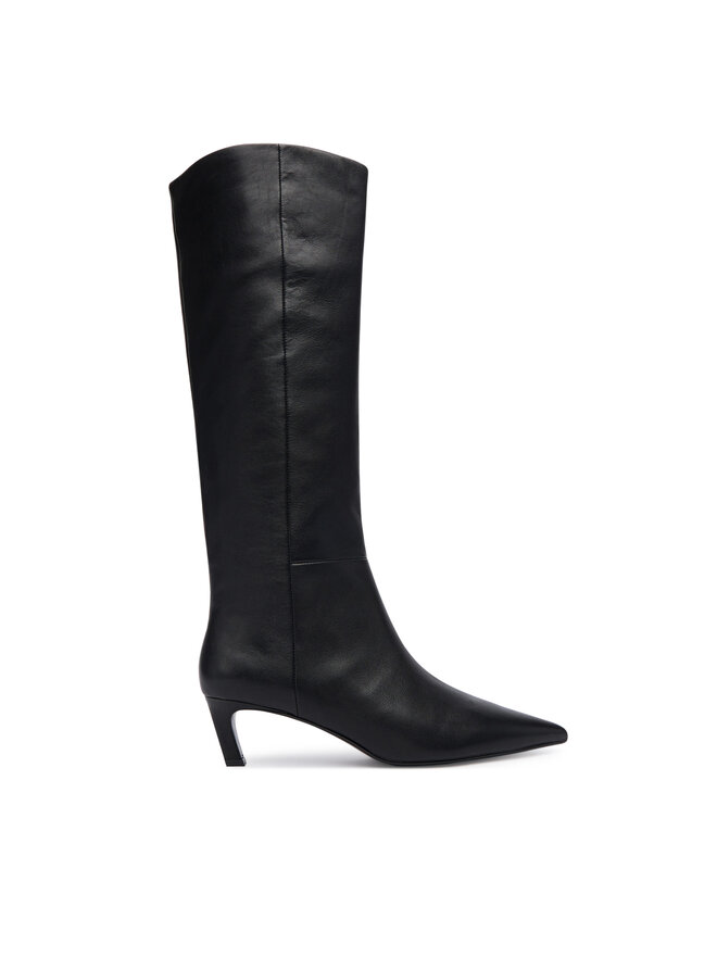 Calvin Klein Μπότες Calvin Klein Ess Kitten Heel Long Boots HW0HW02690 Μαύρο