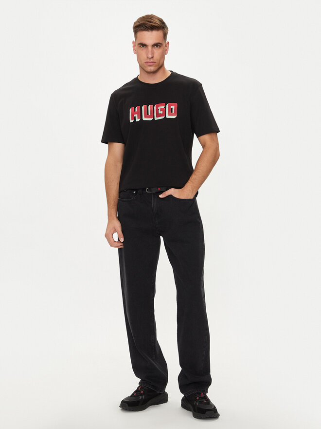 HUGO Hugo T-Shirt Daqerio 50516624 Schwarz Regular Fit