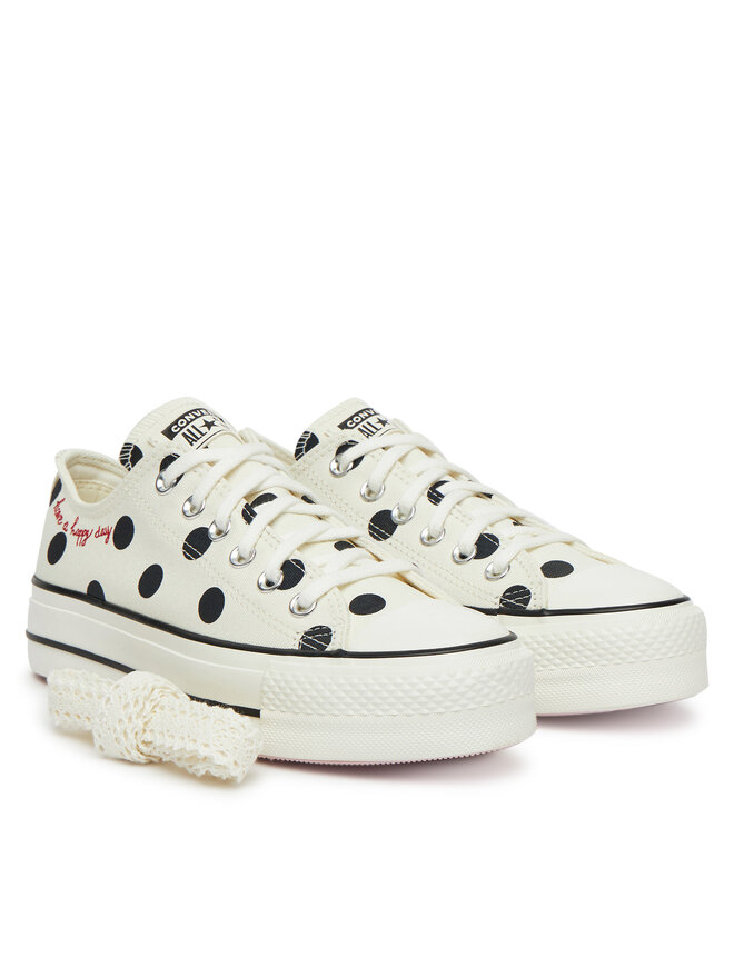 Converse Sneakers aus Stoff Converse Chuck Taylor All Star Lift Platform Polka Dots A10689C Beige