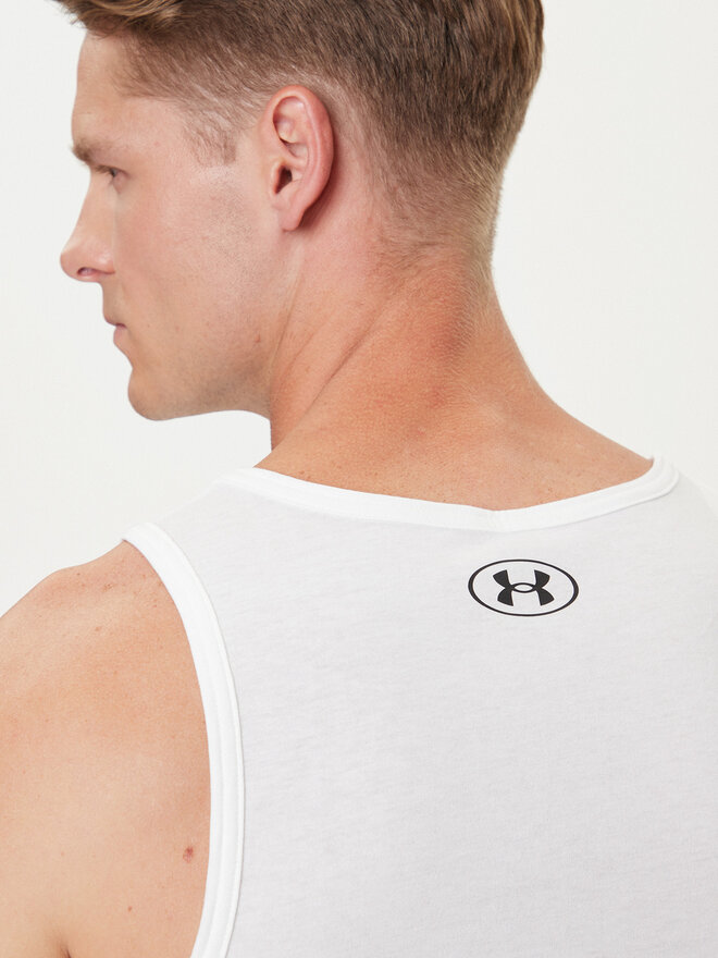 Under Armour Under Armour Tank top marškinėliai Ua Sportstyle Logo Tank 1382883-100 Balta Loose Fit