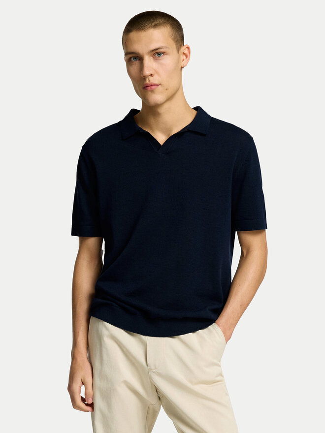Selected Homme Selected Homme Poloshirt Mattis 16096197 Dunkelblau Regular Fit