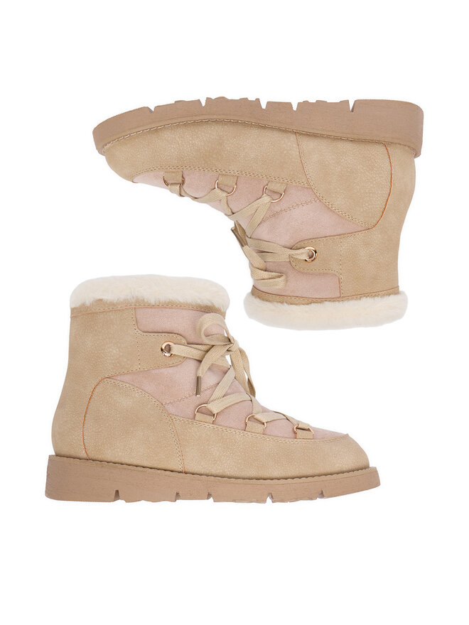 DeeZee Μπότες Χιονιού DeeZee 17125-1-BEIGE PU Μπεζ