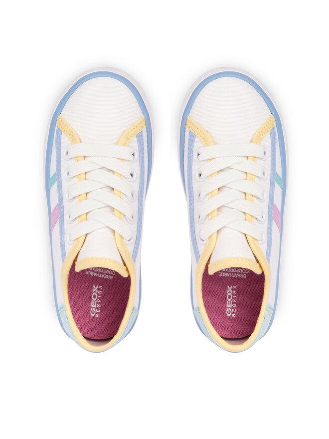 Geox Tenisky Geox J Gisli Girl J454NF 00010 C1372 D Bílá