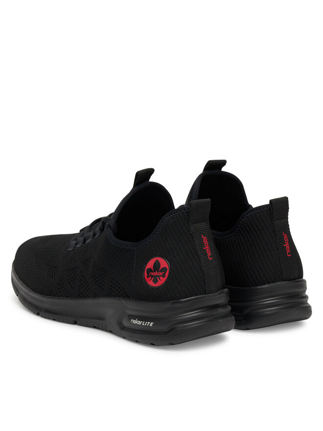 Rieker Sneakersy Rieker B7376-00 Čierna