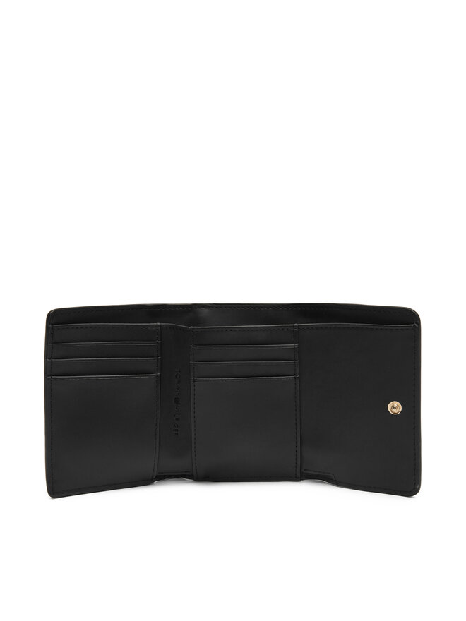 Tommy Hilfiger Великий жіночий гаманець Tommy Hilfiger Th Distinct Trifold Wallet Mono AW0AW17257 Чорний