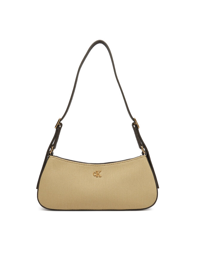 Calvin Klein Handtasche Calvin Klein Ck Canvas Small Shoulder Bag LV04F3347G Beige