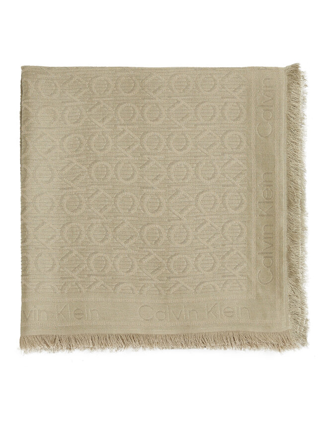 Calvin Klein Šátek Calvin Klein Monogram Jacquard Scarf K60K608779 Zelená