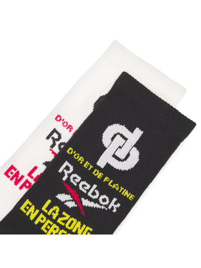 Reebok Zestaw 2 par wysokich skarpet unisex Reebok Jul Crew Sock HI3894 Czarny