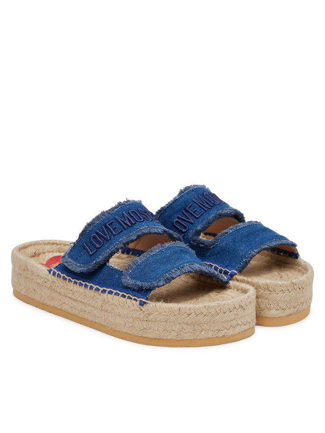 LOVE MOSCHINO Espadrilky LOVE MOSCHINO JA28383G0MJO5700 Modrá