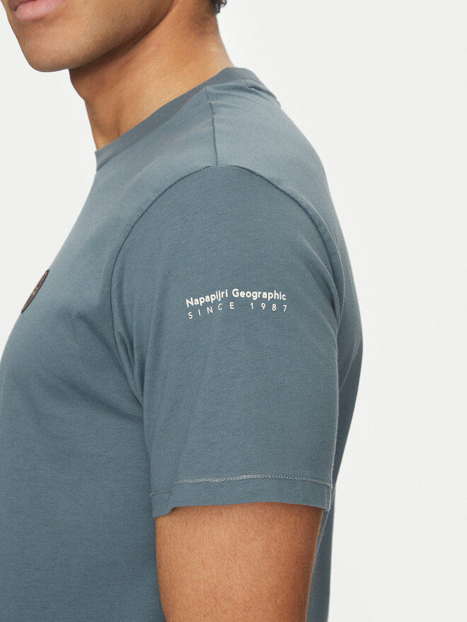 Napapijri Napapijri Marškinėliai S-Badge NP0A4I3N Mėlyna Regular Fit