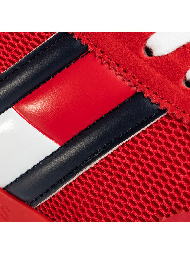 Tommy Jeans Laisvalaikio batai Tommy Jeans Flexi Tommy Jeans Flag Sneaker EM0EM00400 Raudona