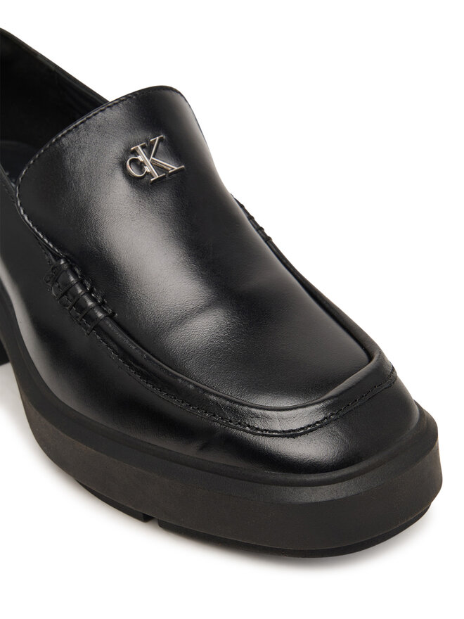 Calvin Klein Halbschuhe Calvin Klein Block Heel Loafer Lth Hdw HW0HW03176 Schwarz