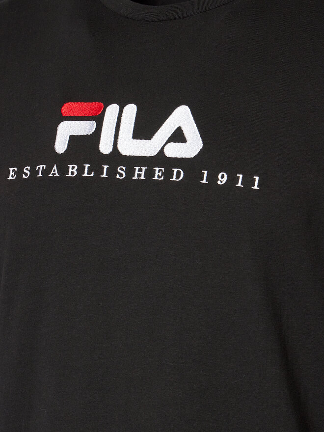 Fila Fila Marškinėliai FAU0147 Juoda Regular Fit