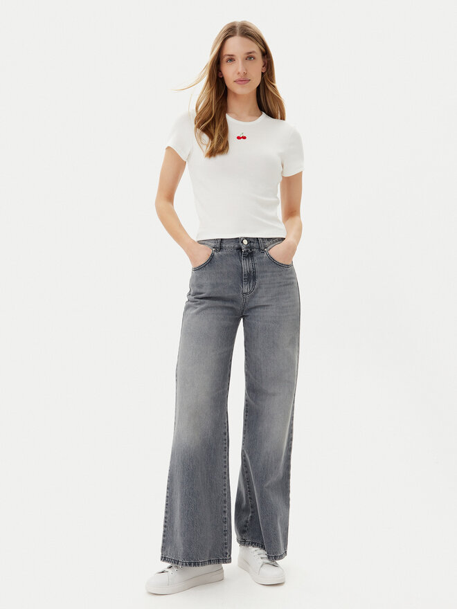 ONLY ONLY Marškinėliai Daniella 15350554 Balta Slim Fit