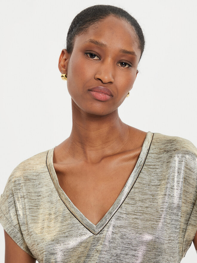 Morgan Morgan Camiseta 242-DAYA1 Oro Regular Fit