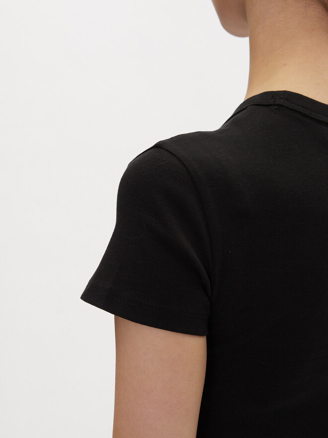 HUGO HUGO Футболка Delanor_2 50539132 Чорний Cropped Fit