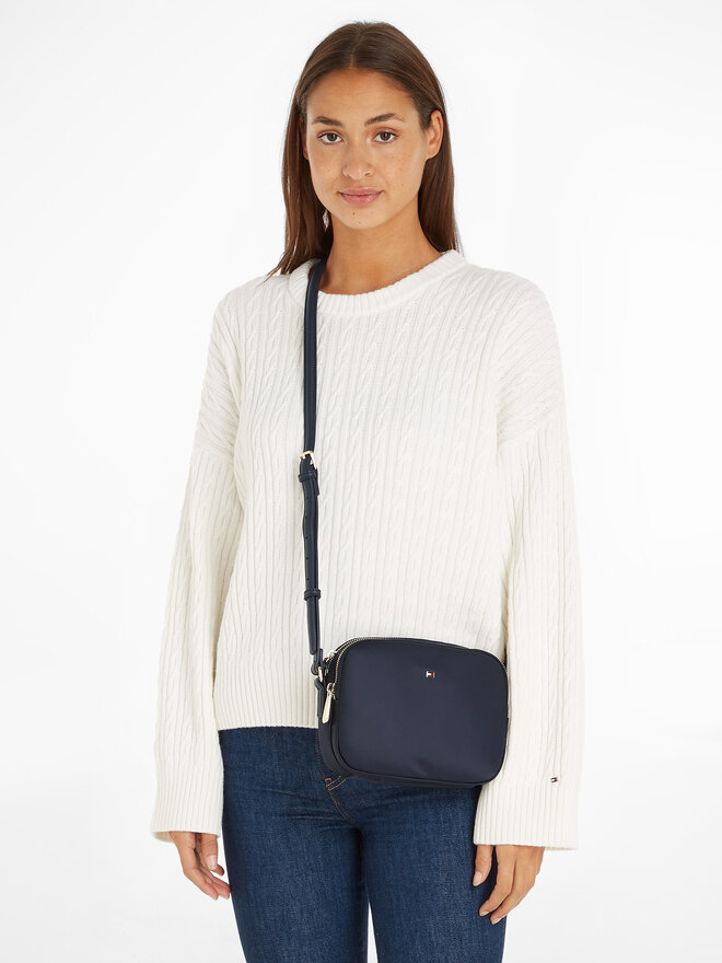 Tommy Hilfiger Handtasche Tommy Hilfiger Poppy Th Crossover AW0AW15638 Dunkelblau