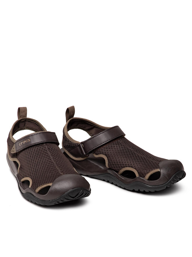 Crocs Босоніжки Crocs Swiftwater Mesh Deck Sandal M 205289 Коричневий