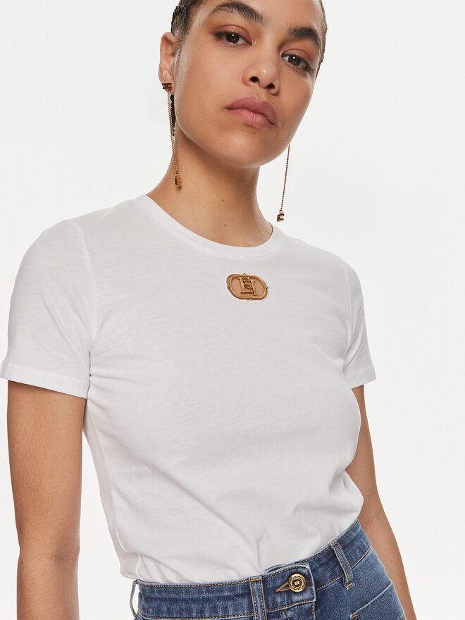 Elisabetta Franchi Elisabetta Franchi Camiseta MA-52N-41E2-V180 Blanco Regular Fit