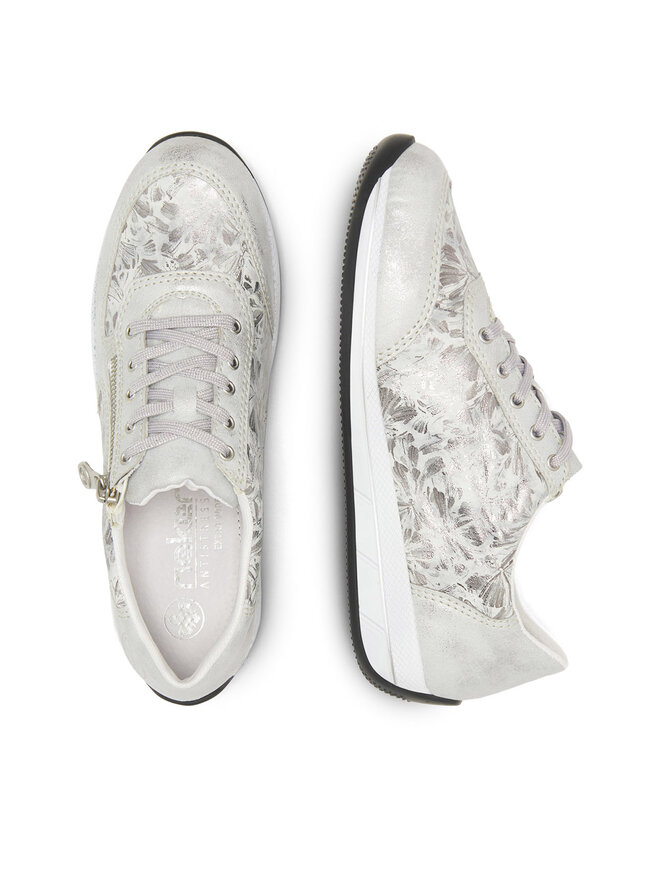 Rieker Pantofi Rieker N1112-80 Argintiu