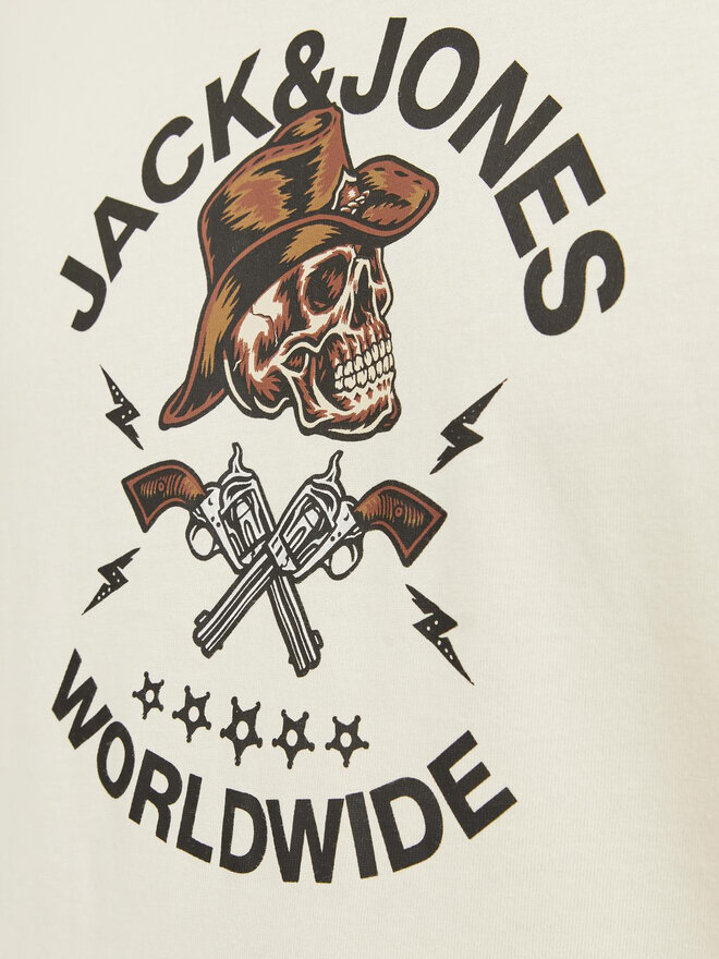 Jack&Jones Jack&Jones Футболка Seven Skull 12262491 Écru Regular Fit