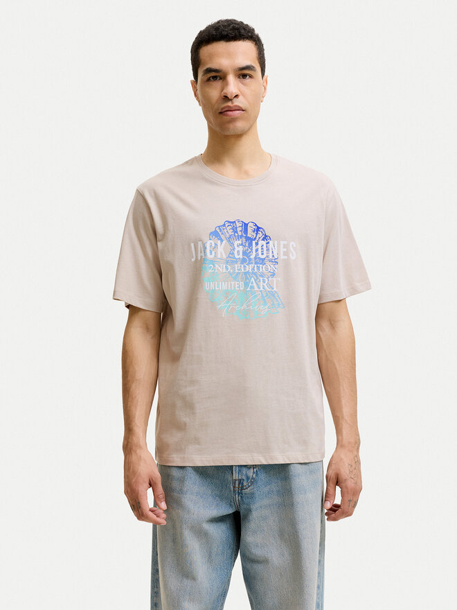 Jack & Jones Jack & Jones Футболка Gradient Print 12288094 Світло-бежевий Regular Fit
