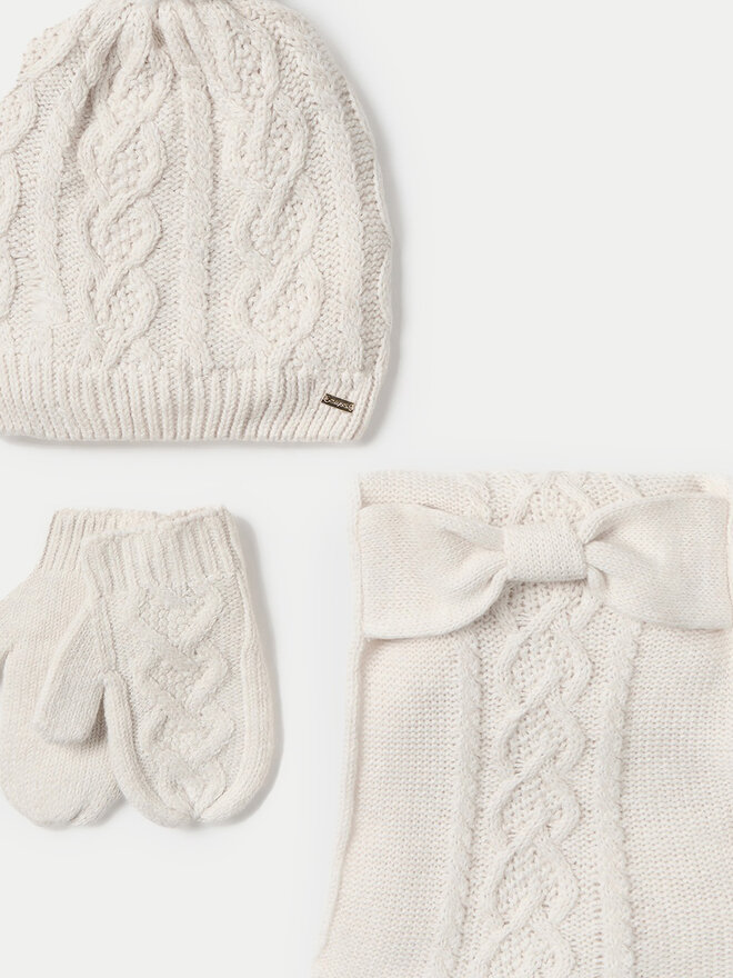 Mayoral Set Mütze, Schal und Handschuhe Mayoral 10768 Écru