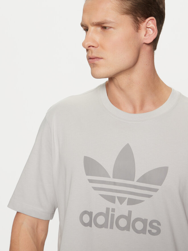 adidas adidas Футболка adicolor Trefoil JP2548 Сірий Regular Fit