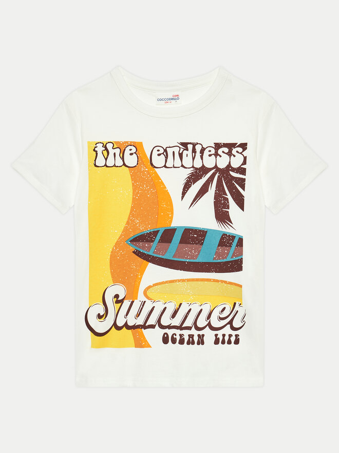 Coccodrillo Coccodrillo T-Shirt WC4143205HBJ Εκρού Regular Fit