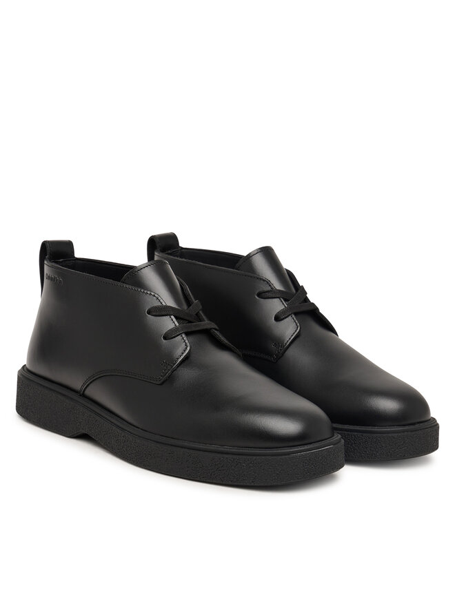 Calvin Klein Schnürschuhe Calvin Klein Text Rubber Desert Boot Lth HM0HM02255 Schwarz