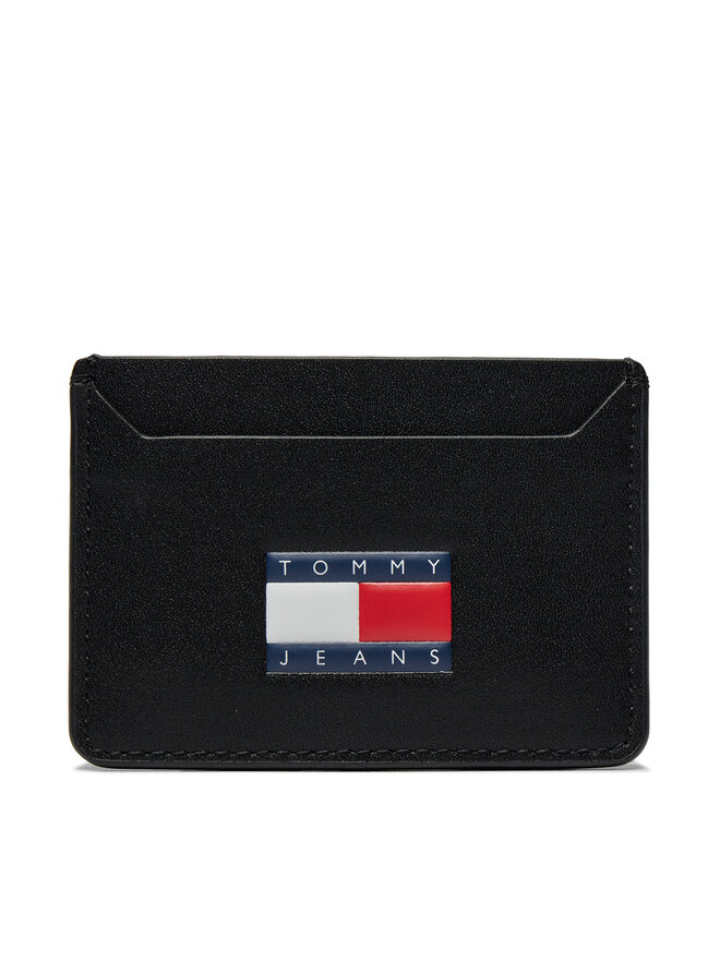 Tommy Jeans Θήκη πιστωτικών καρτών Tommy Jeans Tjm Heritage Leather Cc Holder AM0AM12085 Μαύρο